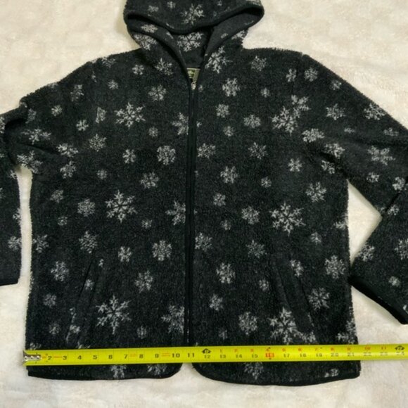 Women’s Eddie Bauer Hooded Snowflake Fleece Jacket • Large - Picture 10 of 16